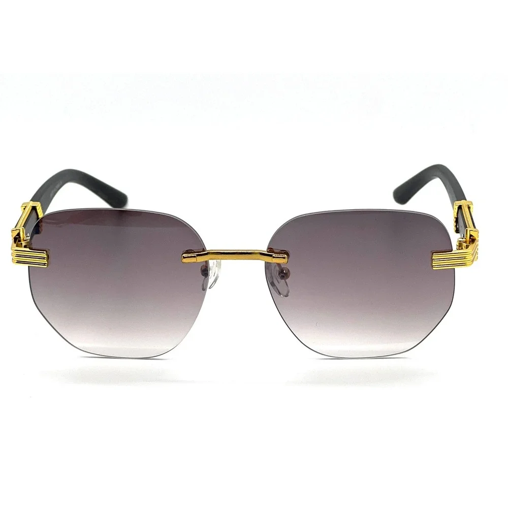 Rimless Sunglasses Men Fashion Designer Hip‎ Hop Shades Vintage Driving Eyewear